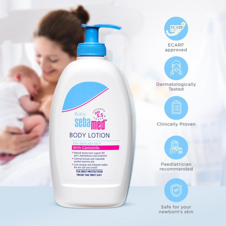 SebaMed Baby Body Lotion with gentle, dermatologically tested ingredients| best baby lotion