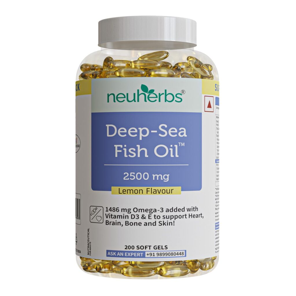 Neuherbs Deep Sea Fish Oil (Triple Strength, 2500mg) |fitgood360.com